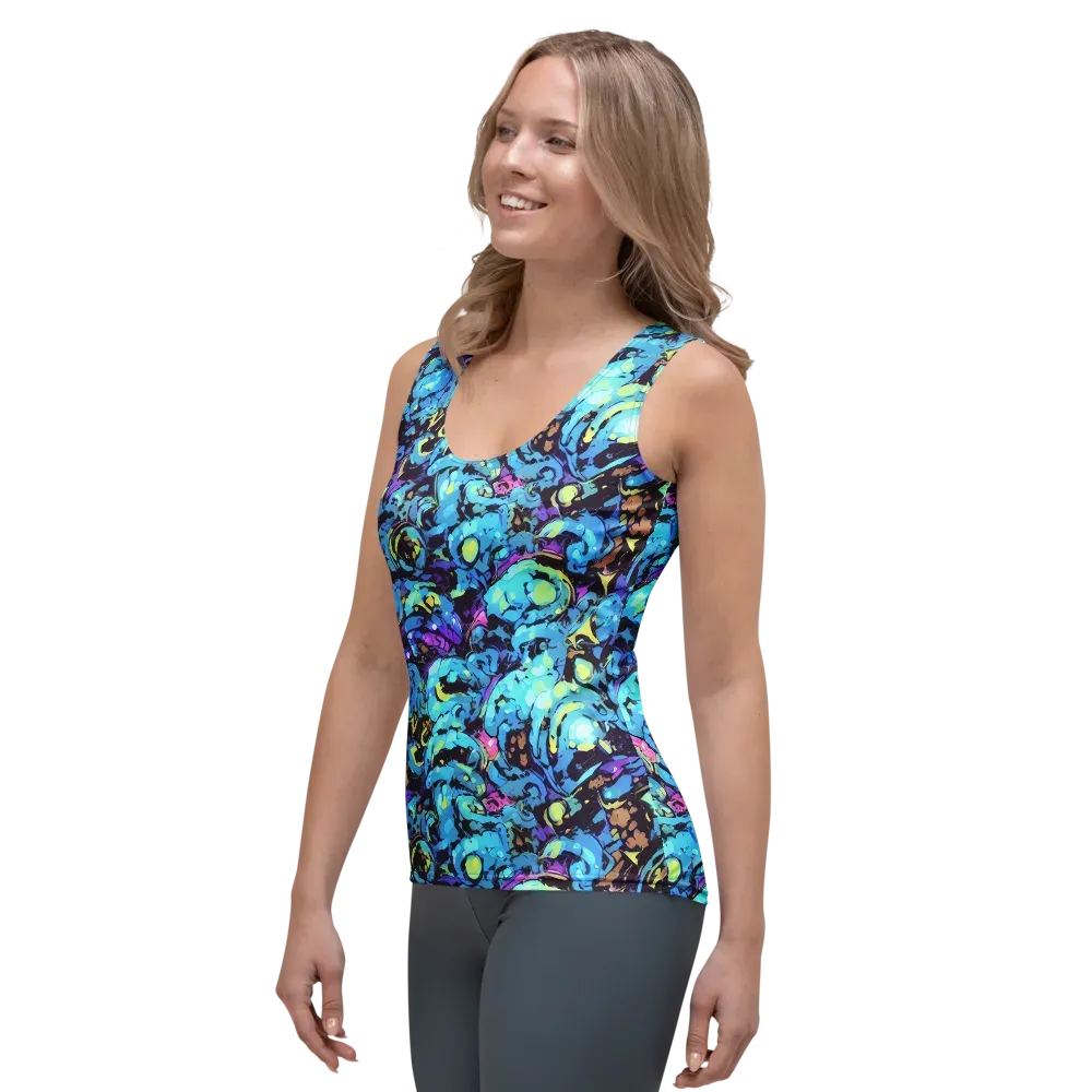 Voltage Bouquet on Women's Tank Top — Left Front