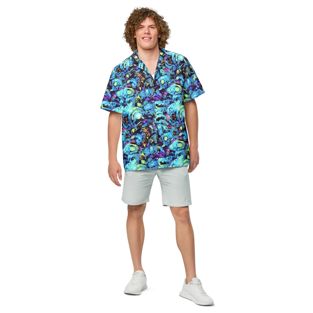 Voltage Bouquet on Button Shirt — Front