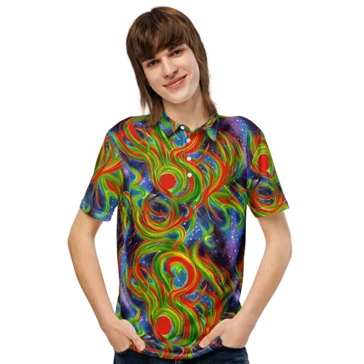 Nova Garden on a Men's Slim Fit Polo Shirt
