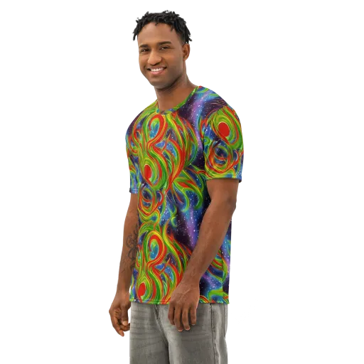 Nova Garden on a Men's Cotton Crew Neck T-Shirt