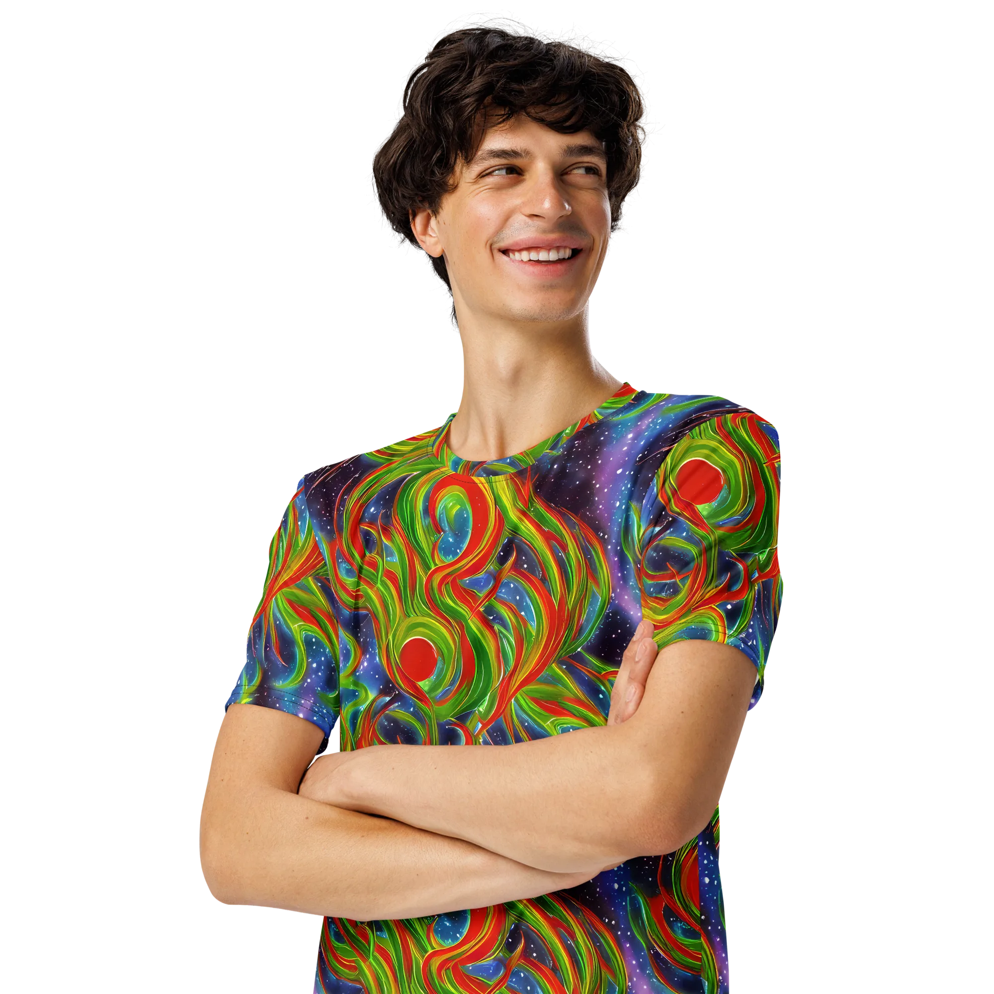Nova Garden on Men's Crew Neck T-Shirt — Left Front