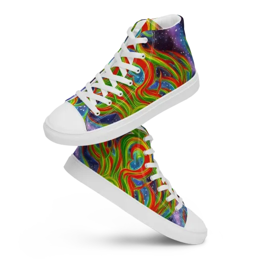 Nova Garden on a Men's High Top Canvas Shoes