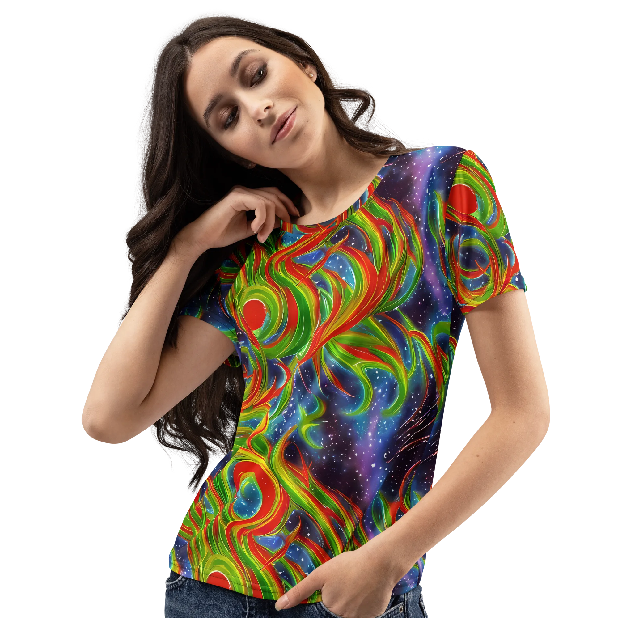 Nova Garden on Women's Crew Neck T-Shirt — Left Front