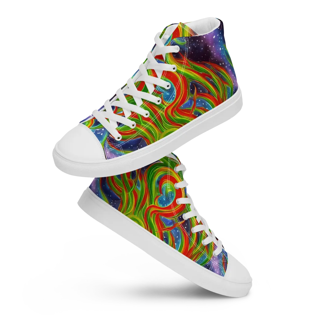 Nova Garden on Women's High Top Canvas Shoes — Front