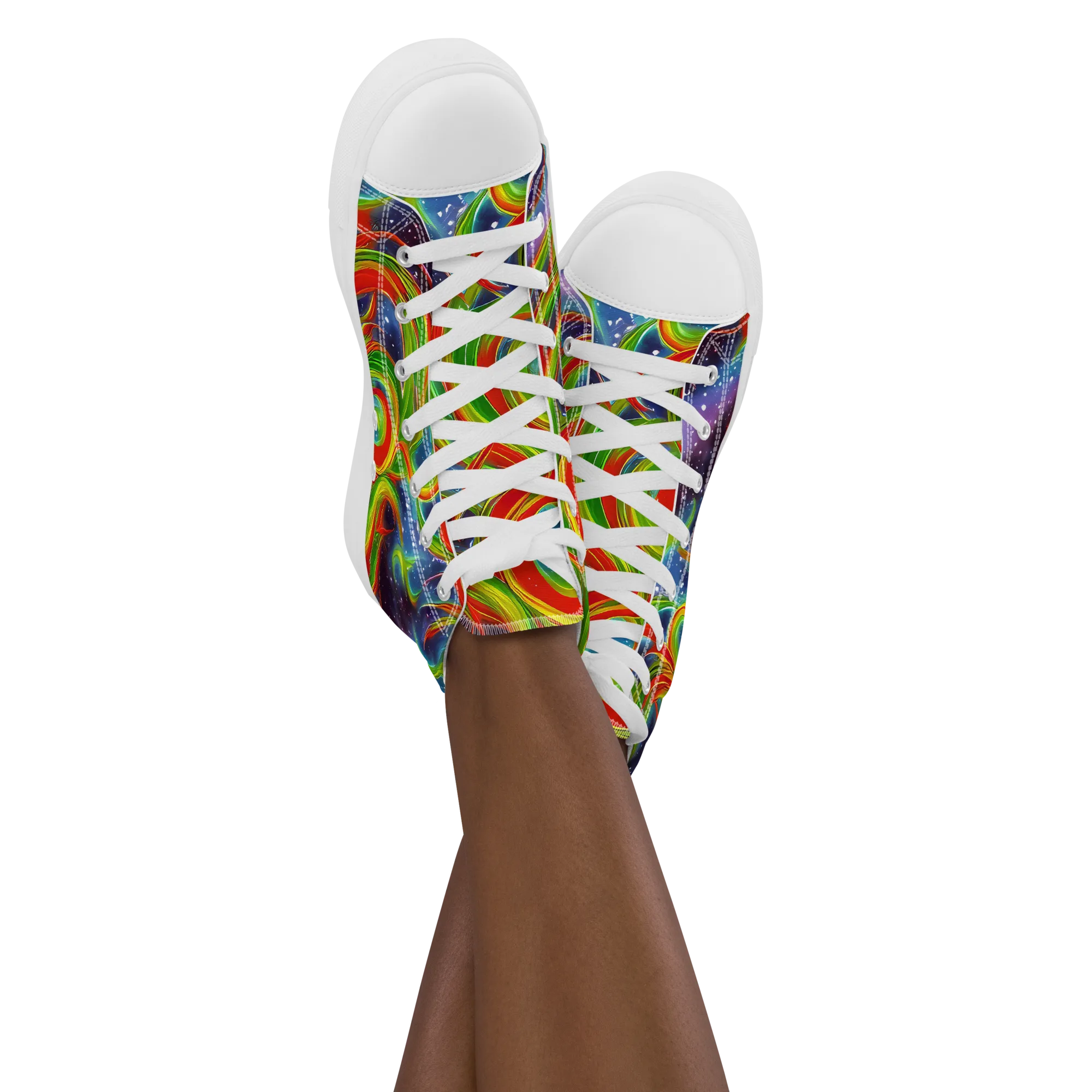 Nova Garden on Women's High Top Canvas Shoes — Front