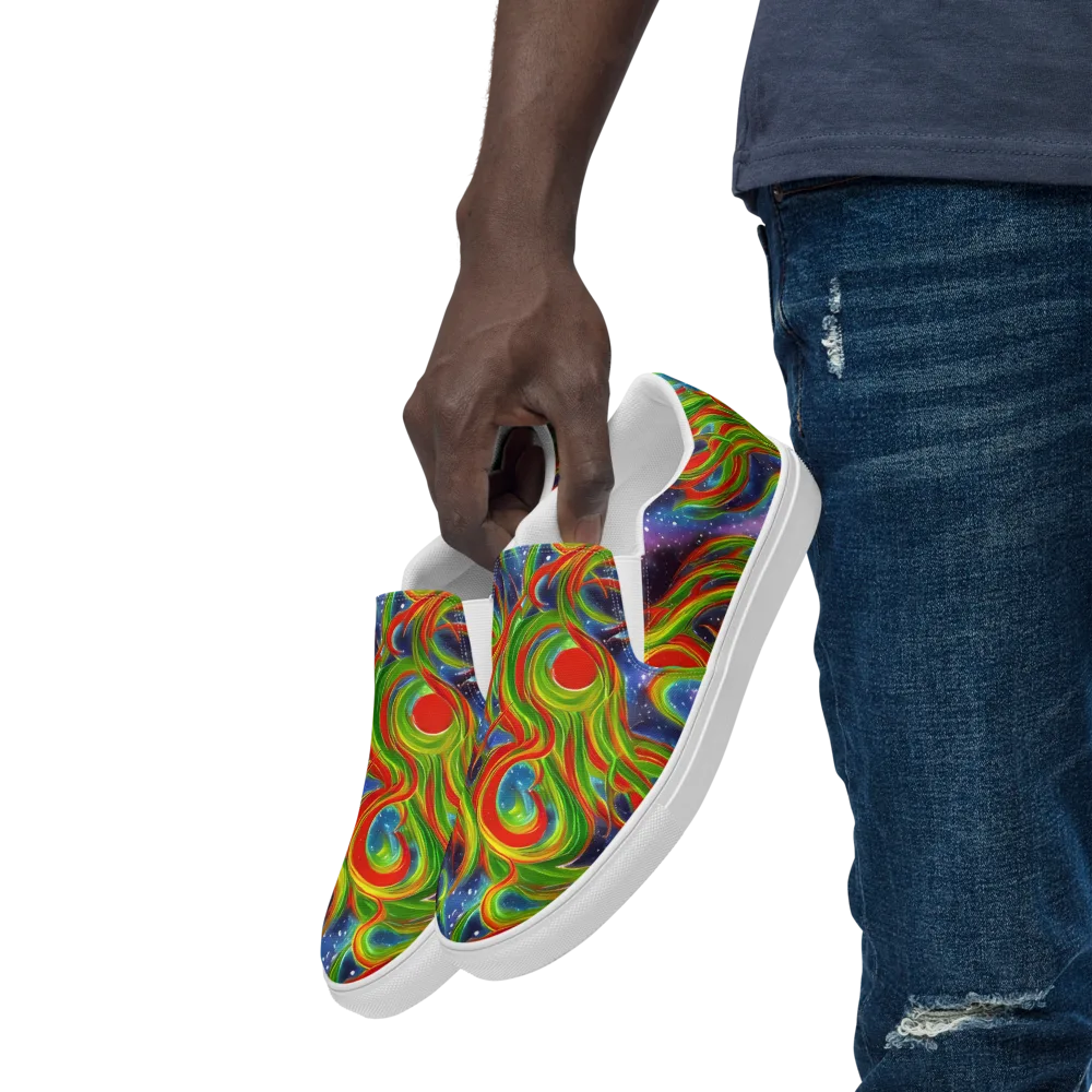Nova Garden on Men's Slip-On Canvas Shoes — Left Front