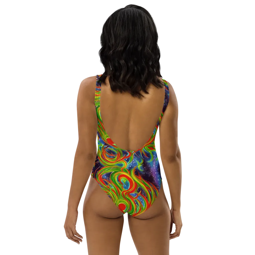 Nova Garden on One-Piece Swimsuit — Back