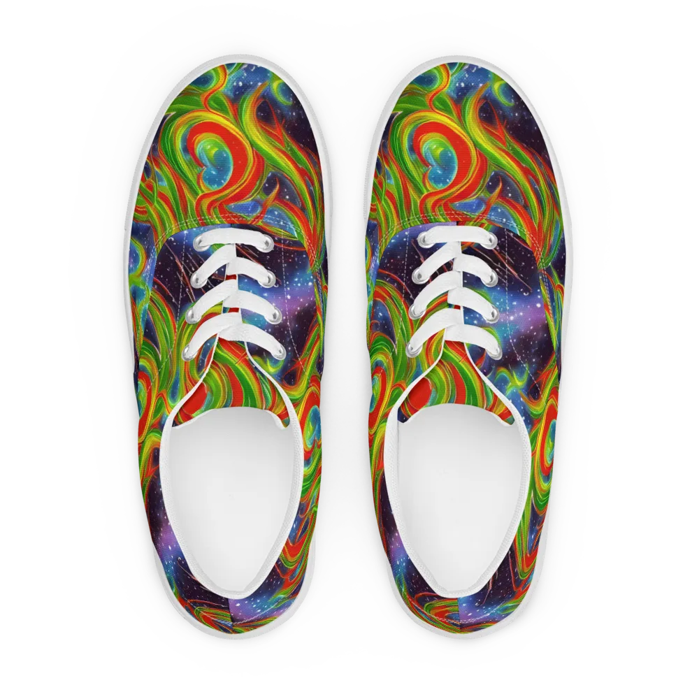 Nova Garden on Men's Lace-Up Canvas Shoes — Front