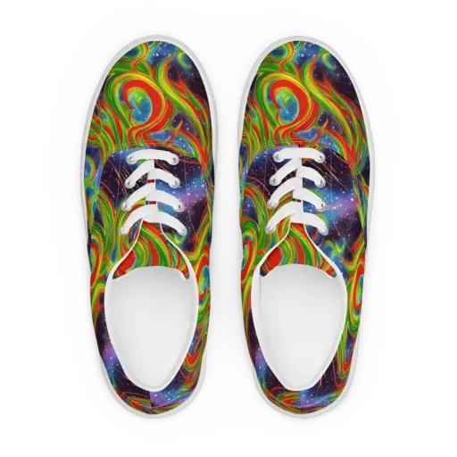 Nova Garden on a Men's Lace-Up Canvas Shoes
