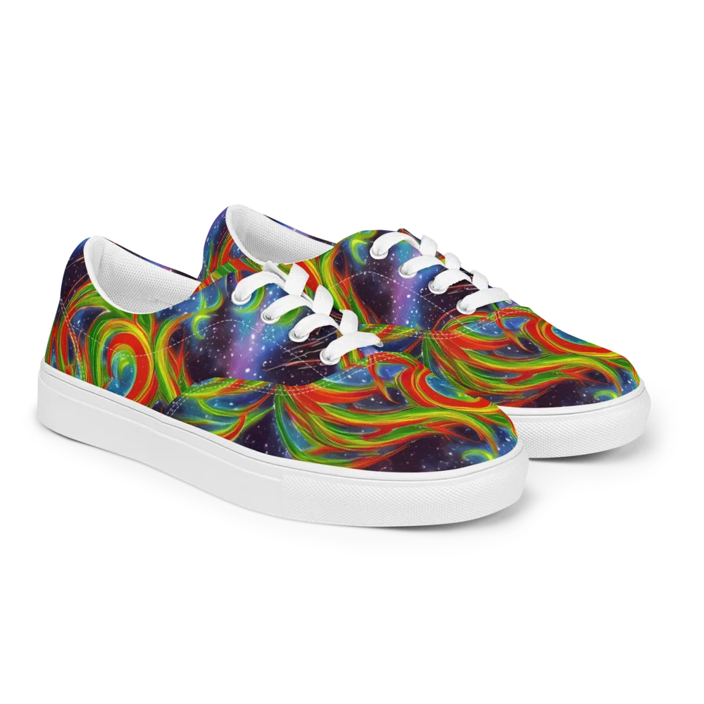 Nova Garden on Men's Lace-Up Canvas Shoes — Right Front