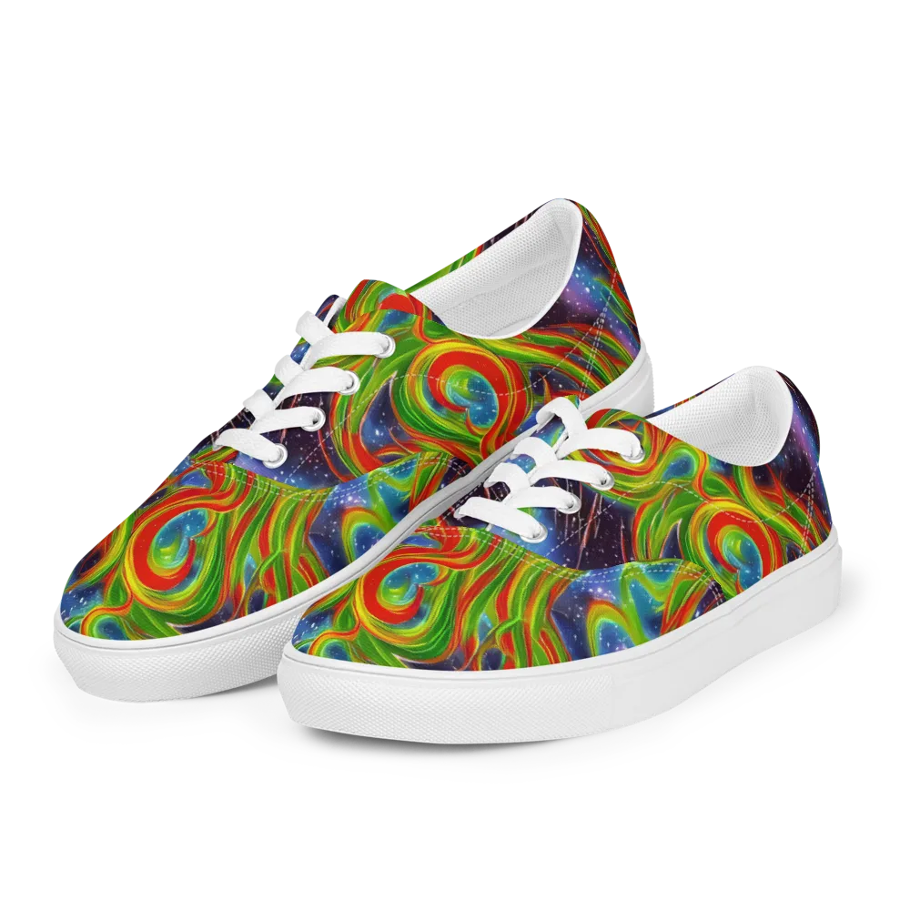 Nova Garden on Men's Lace-Up Canvas Shoes — Left Front