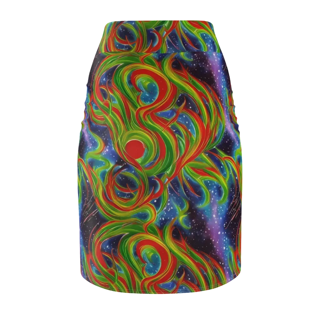 Nova Garden on Pencil Skirt — Back