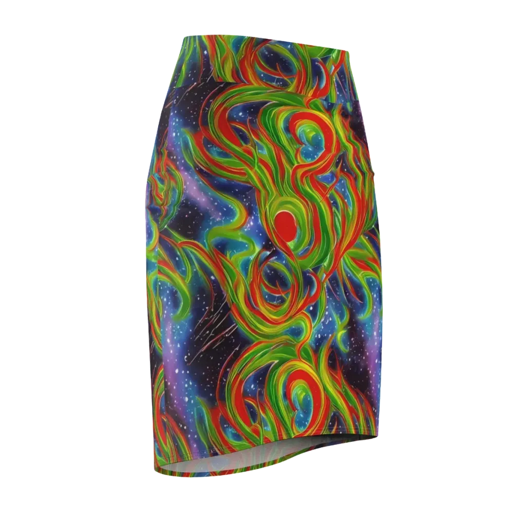 Nova Garden on Pencil Skirt — Front Side