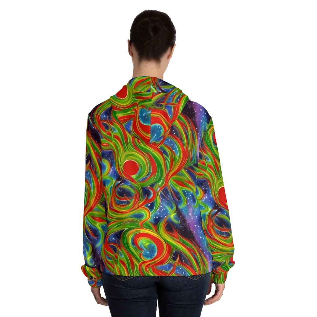 Nova Garden on Women's Full-Zip Hoodie — Back On Person