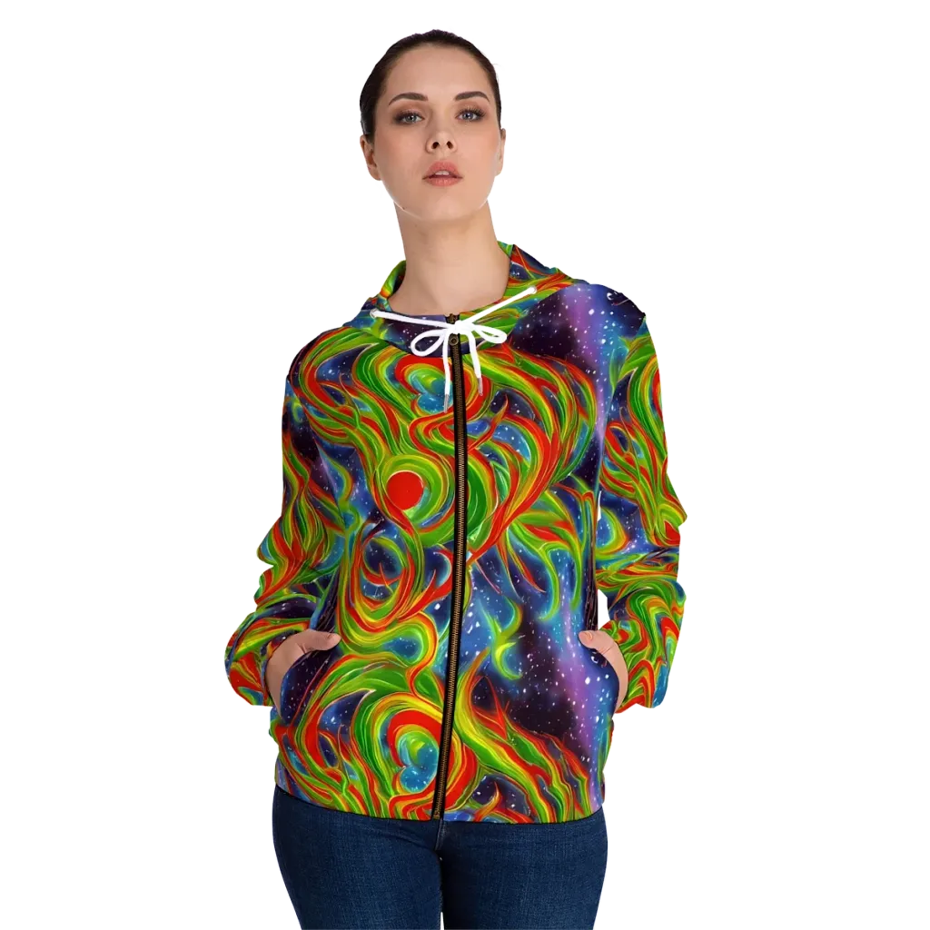 Nova Garden on Women's Full-Zip Hoodie — Front On Person