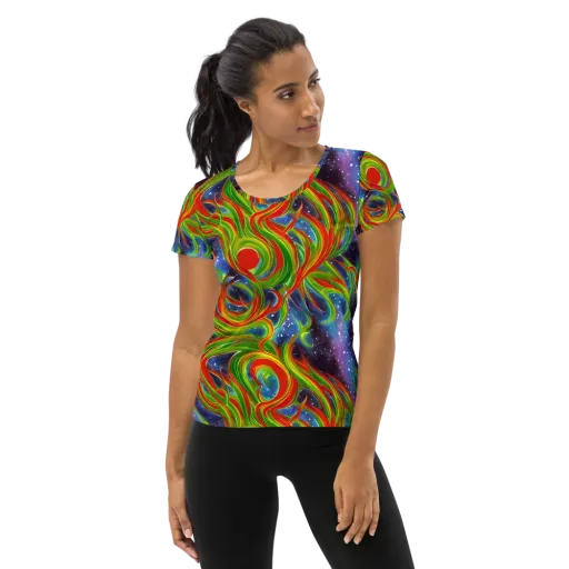 Nova Garden on a Women's Athletic T-Shirt