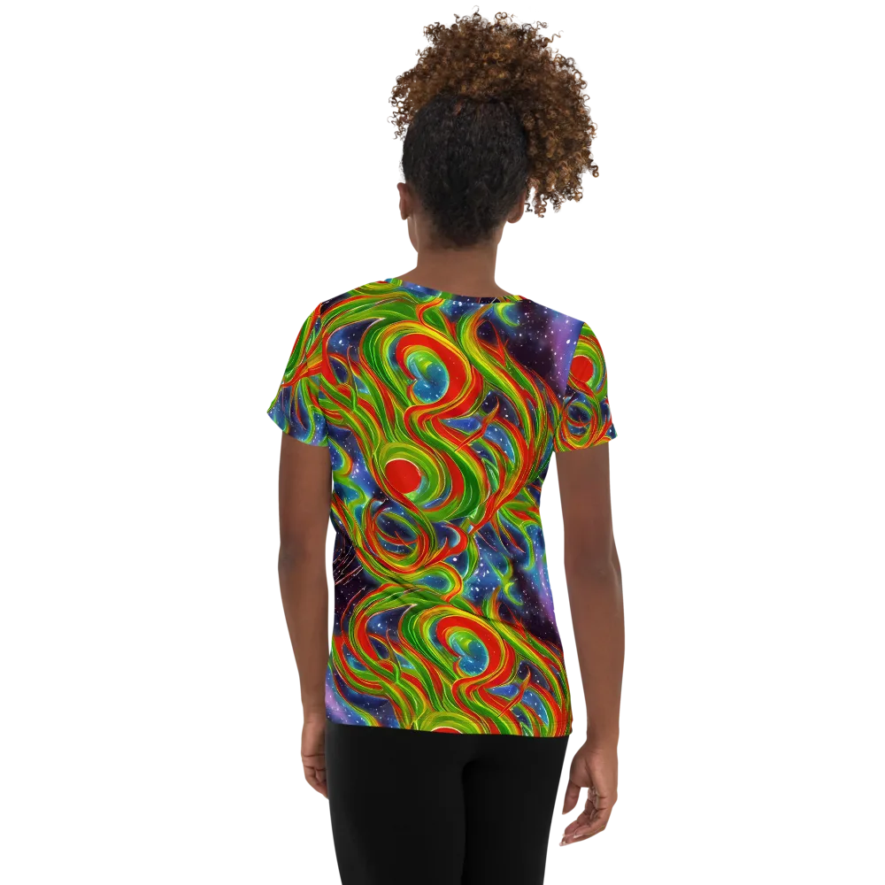 Nova Garden on Women's Athletic T-Shirt — Back