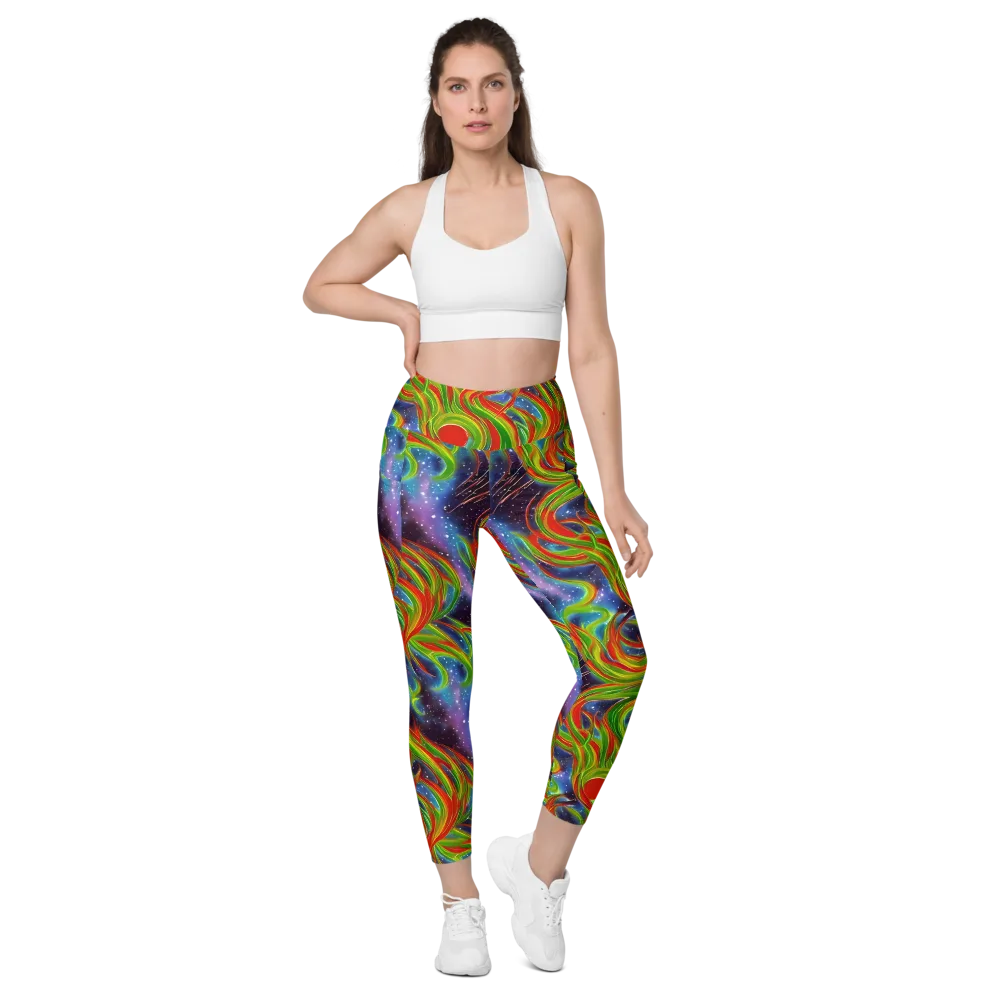Nova Garden on Leggings with Pockets — Front