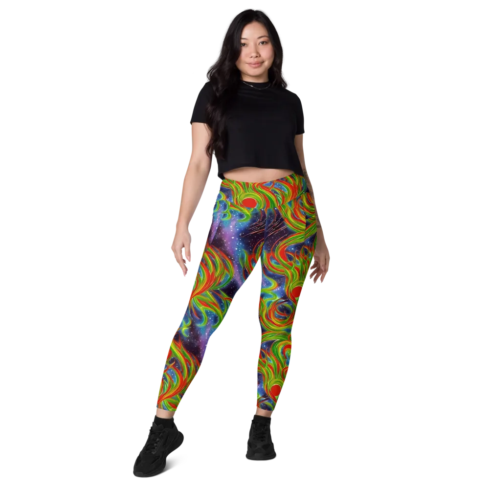 Nova Garden on Leggings with Pockets — Front