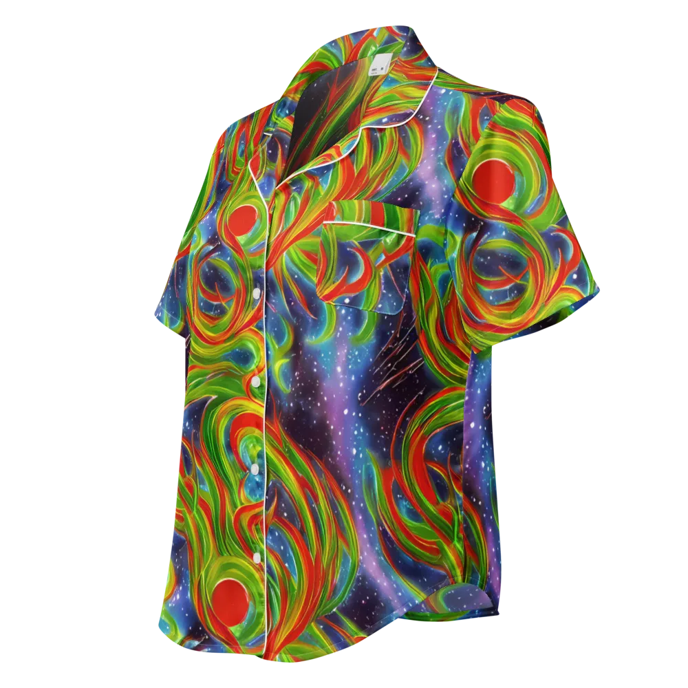 Nova Garden on Women's Short Sleeve Pajama Top — Left Front