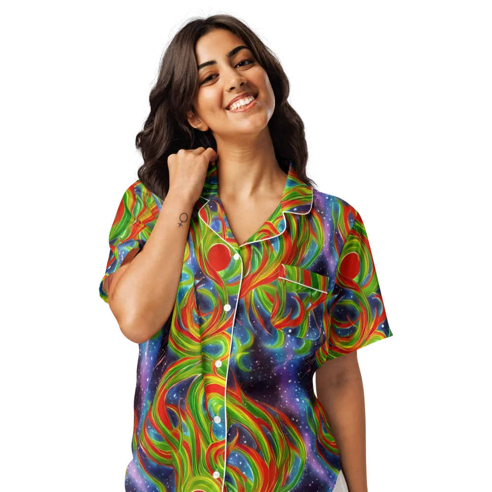 Nova Garden on Women's Short Sleeve Pajama Top — Front