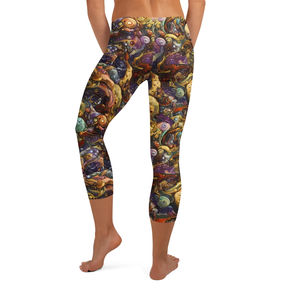 Baroque Current on Capri Leggings — Back