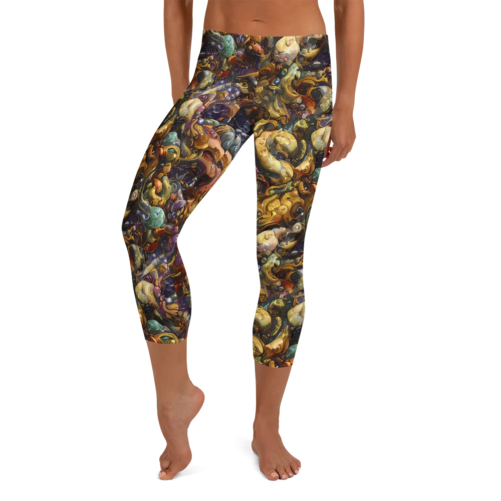 Baroque Current on Capri Leggings — Front