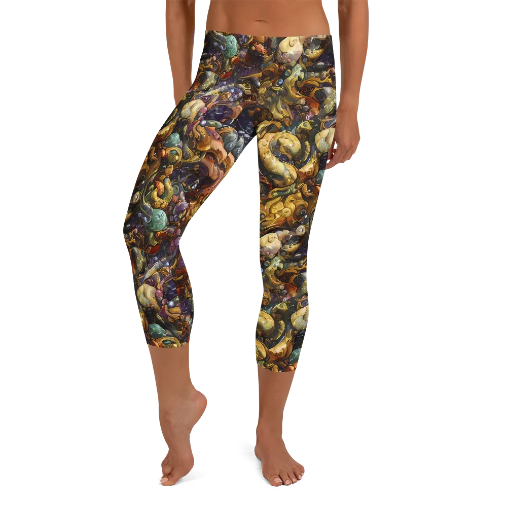 Baroque Current on Capri Leggings — Front