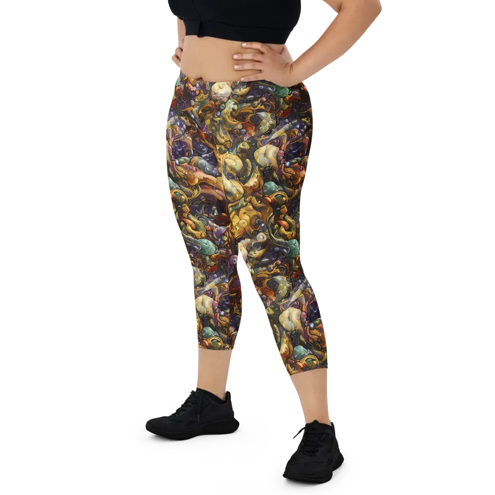 Baroque Current on Capri Leggings — Front