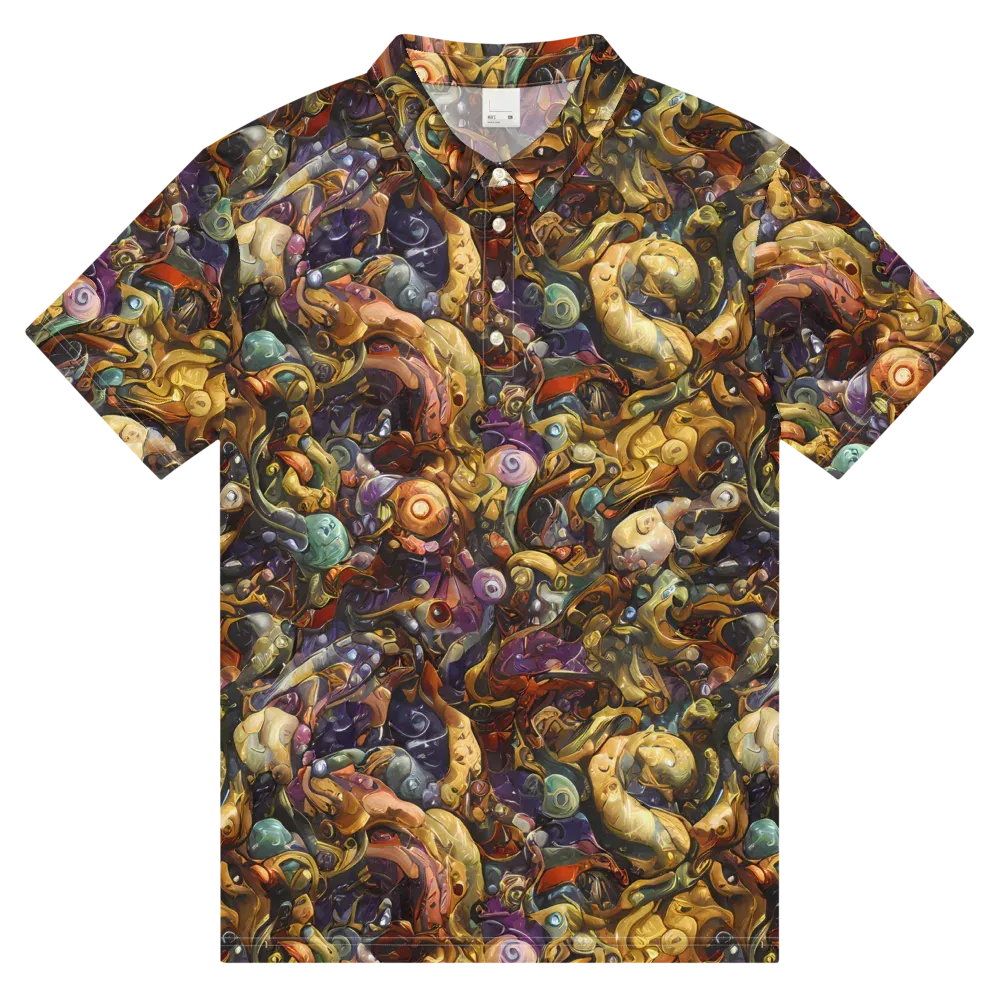 Baroque Current on Men's Slim Fit Polo Shirt — Front