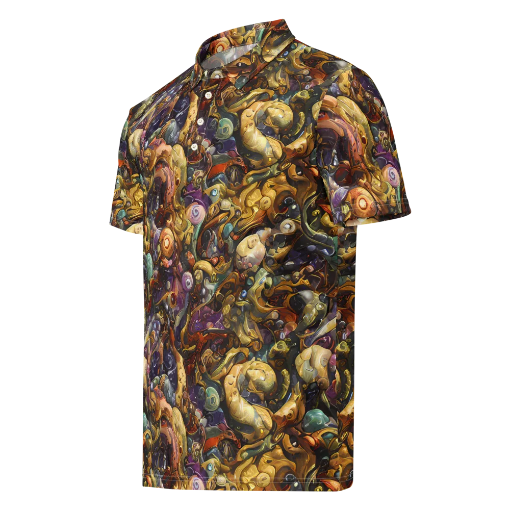 Baroque Current on Men's Slim Fit Polo Shirt — Left Front