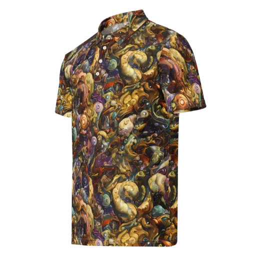 Baroque Current on a Men's Slim Fit Polo Shirt