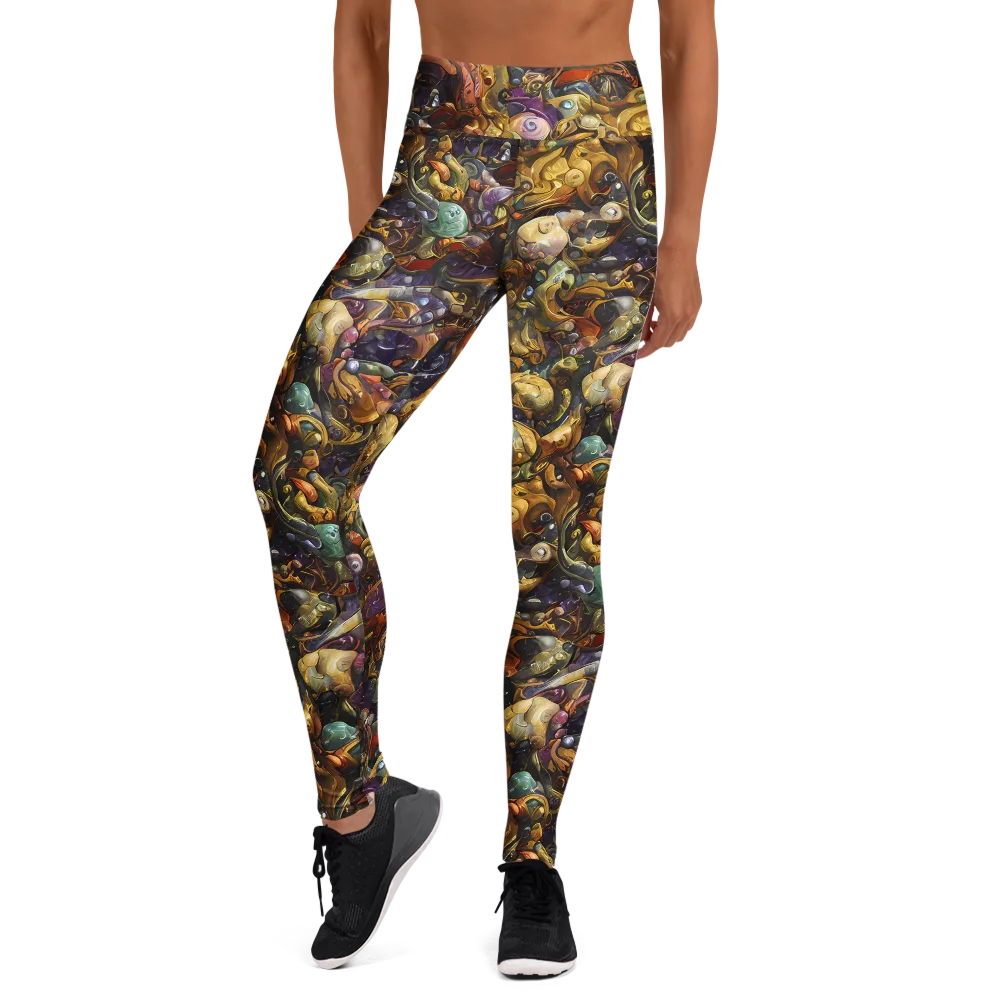 Baroque Current on Yoga Leggings — Front