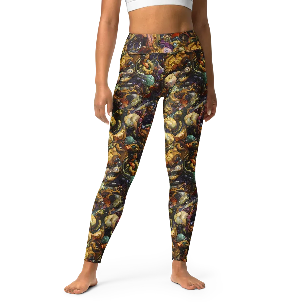 Baroque Current on Yoga Leggings — Front
