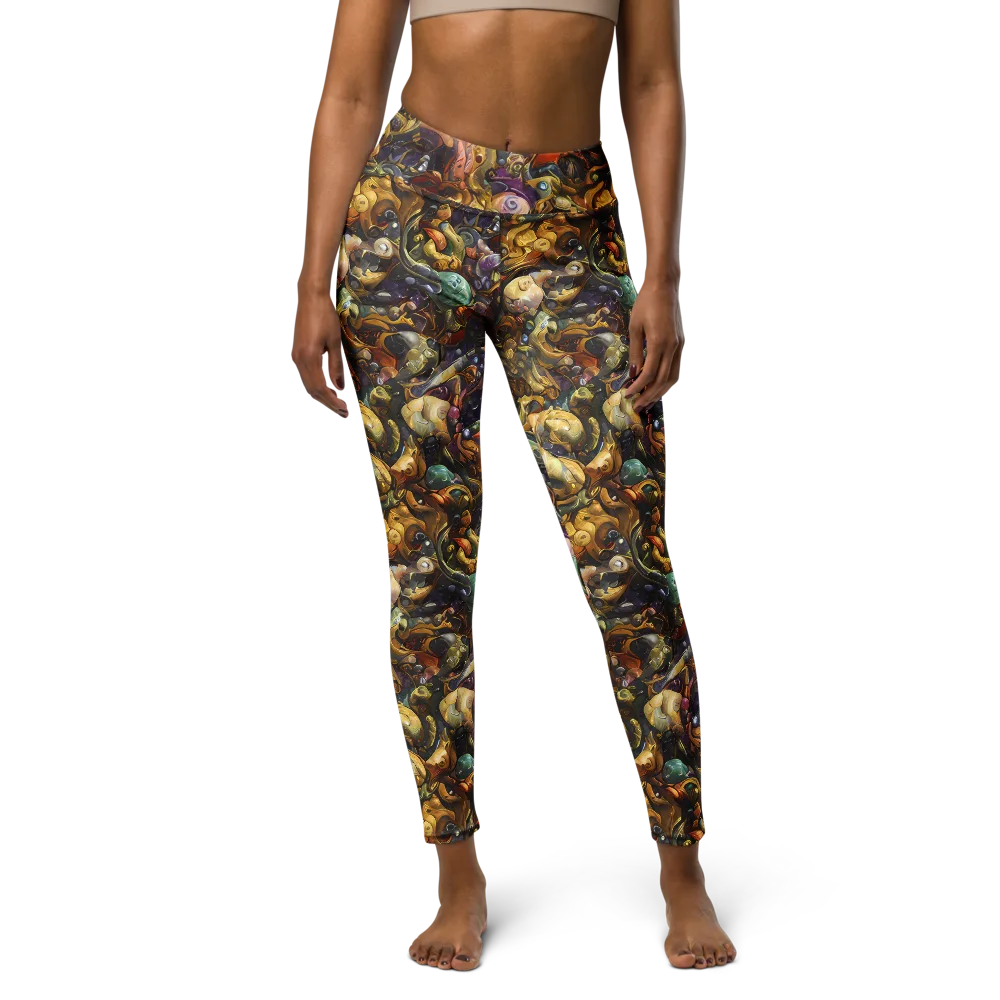 Baroque Current on Yoga Leggings — Front