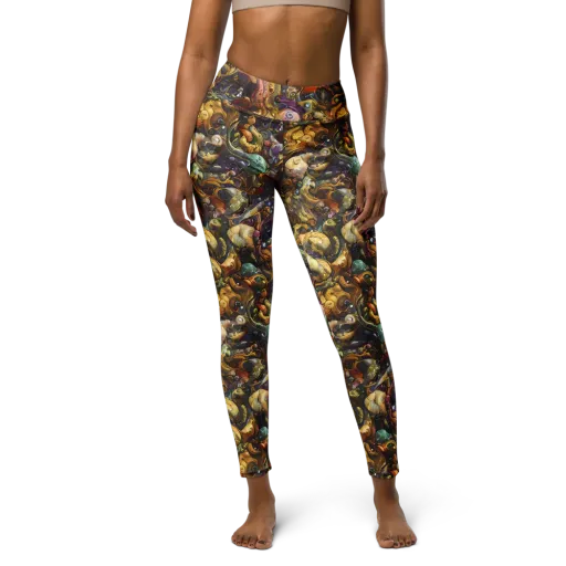 Baroque Current on a Yoga Leggings