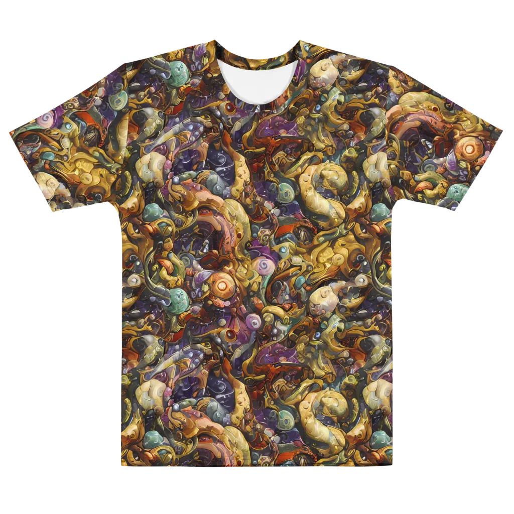 Baroque Current on Men's Cotton Crew Neck T-Shirt — Front