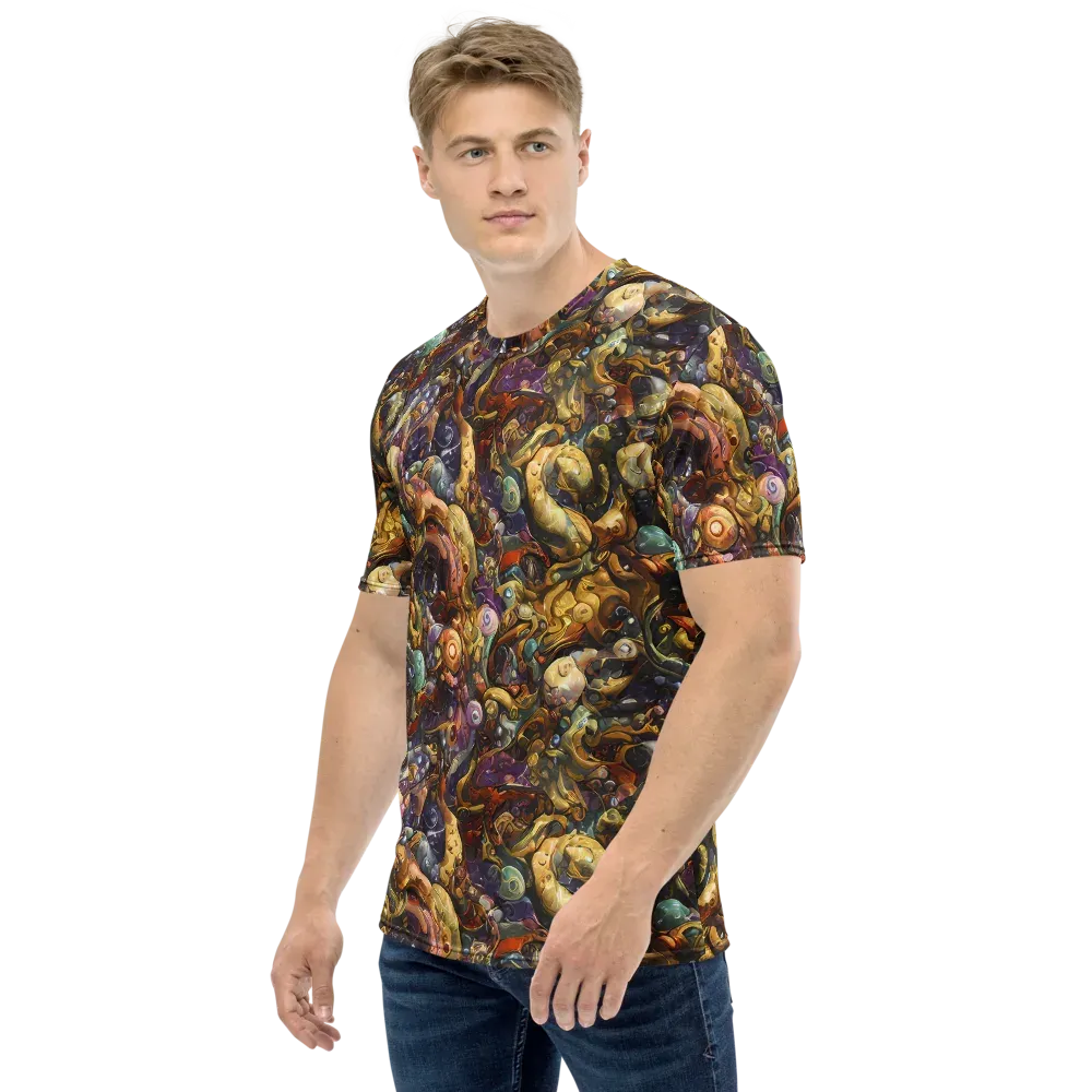 Baroque Current on Men's Crew Neck T-Shirt — Left