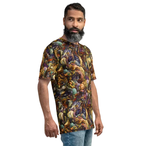 Baroque Current on a Men's Crew Neck T-Shirt