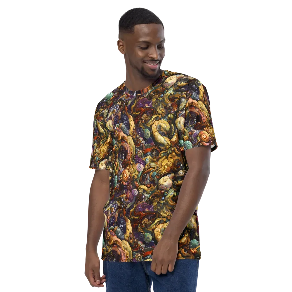 Baroque Current on Men's Crew Neck T-Shirt — Left