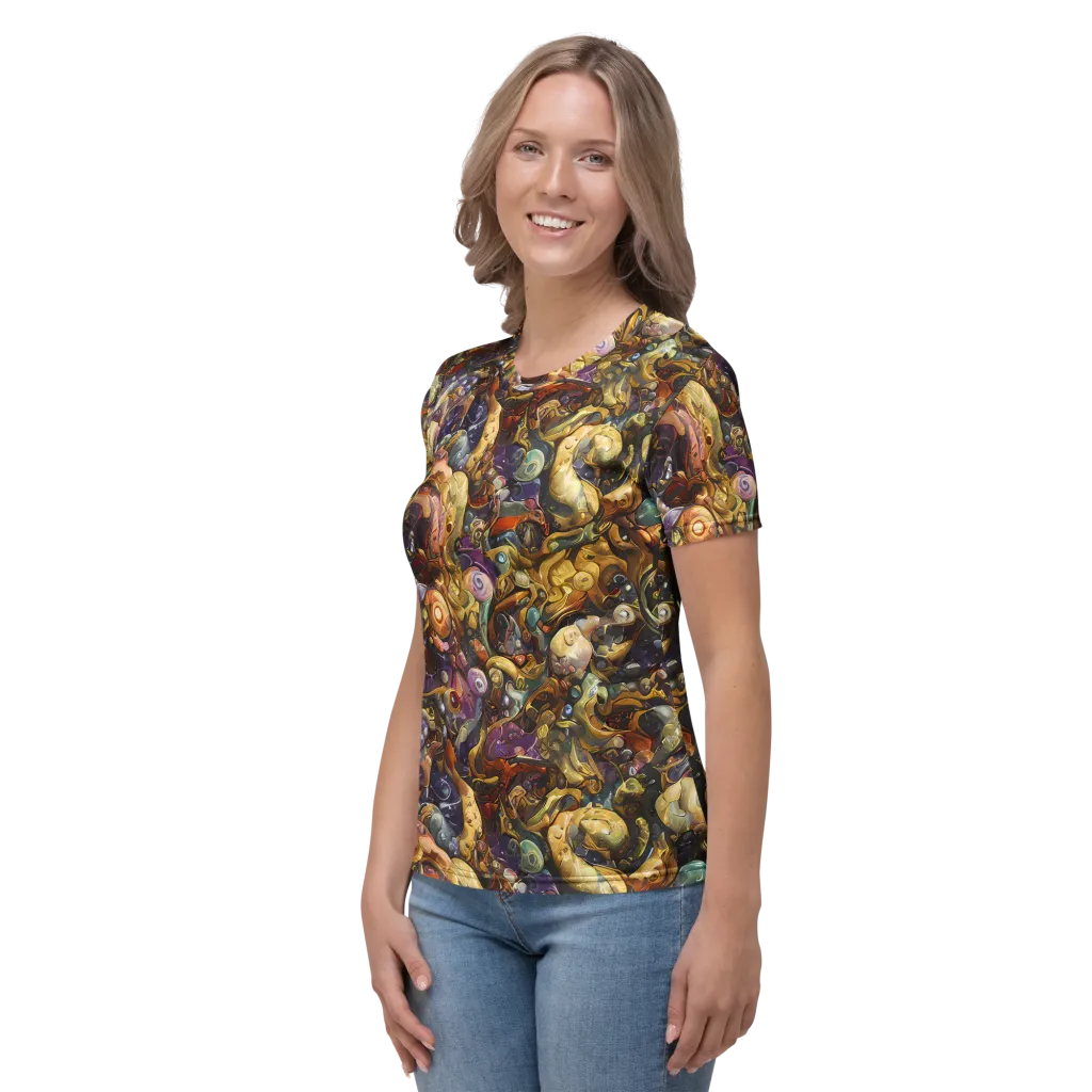 Baroque Current on Women's Crew Neck T-Shirt — Left