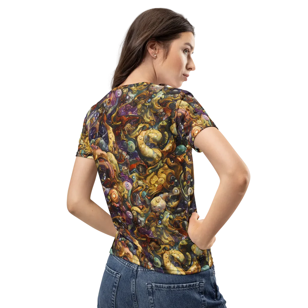 Baroque Current on Women's Crew Neck T-Shirt — Back