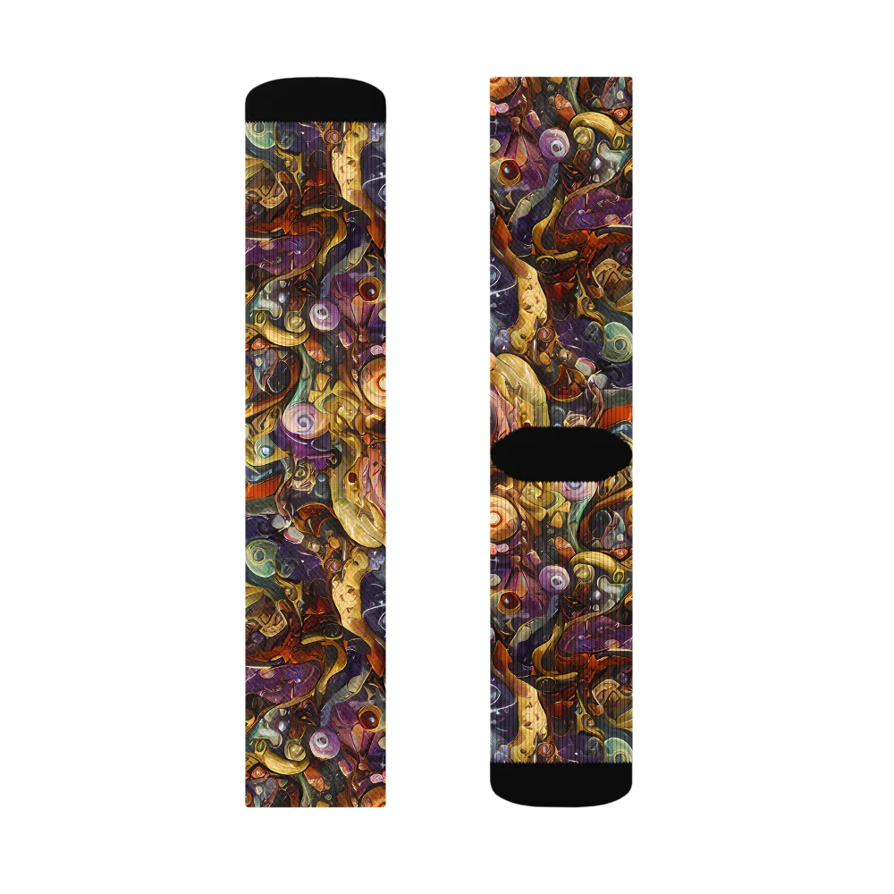 Baroque Current on Socks — Left Sock