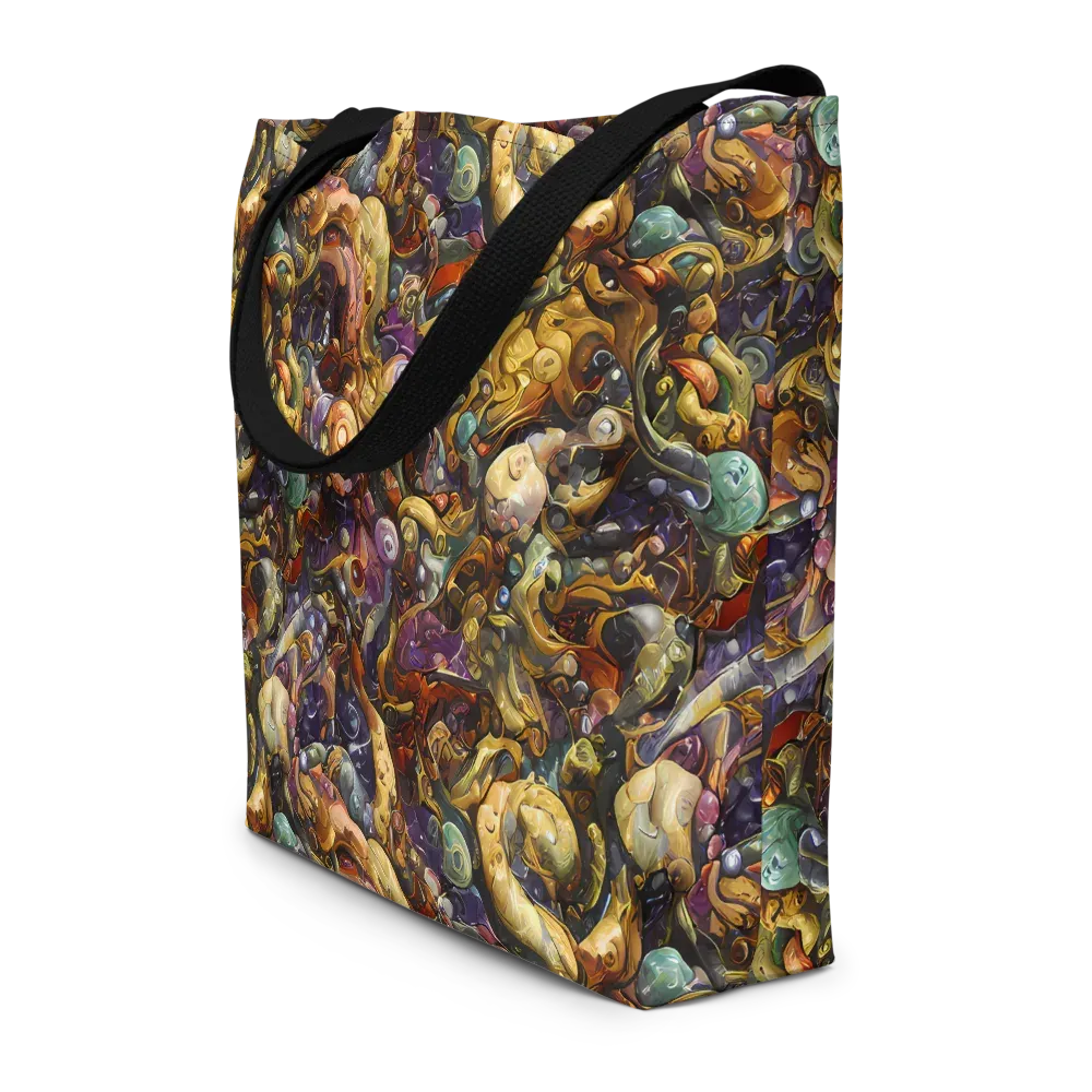 Baroque Current on Large Tote Bag W/ Pocket — Front