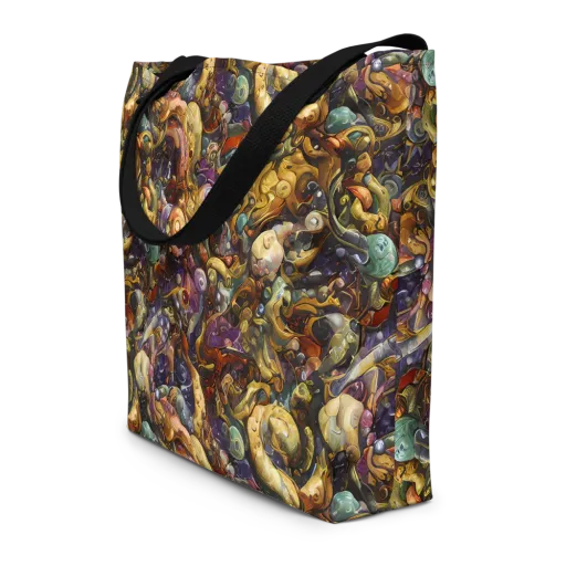 Baroque Current on a Large Tote Bag W/ Pocket