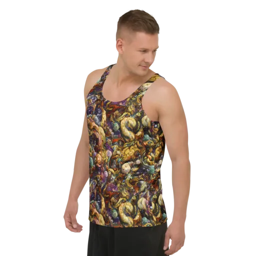 Baroque Current on a Men's Tank Top