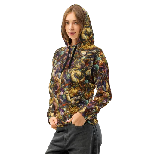 Baroque Current on a Cotton Hoodie