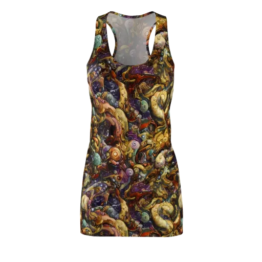 Baroque Current on a Racerback Dress