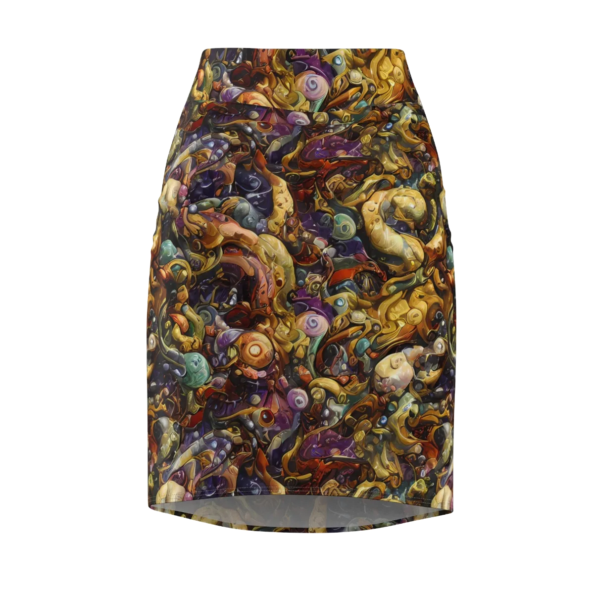 Baroque Current on Pencil Skirt — Front
