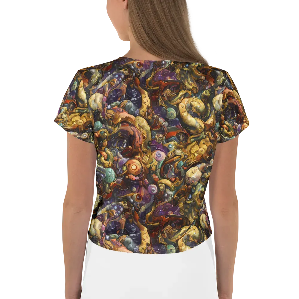 Baroque Current on Crop Tee — Back